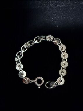 Retired Tiffany & Co. 1837 Circle Link Bracelet Sterling Silver 925